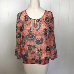 Daniel Rainn Key Hole Blouse Sz. L
